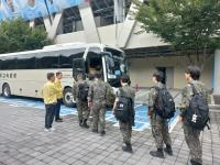 [NSP PHOTO]대구경북지방병무청장, 2025년도 하반기 동원훈련 집단수송 안전점검 및 예비군 격려