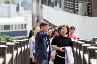 [NSP PHOTO]신상진 성남시장, 다목적구장-혜은학교 연결데크 설치공사 준공 현장 방문