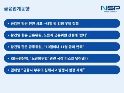[NSP PHOTO]금융업계동향기재부금융위에 금감원까지 임원 전원 사표금감원 검정 우비 야간집회 연다