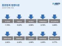 [NSP PHOTO][업앤다운]증권주 하락…키움증권↓·삼성증권↓