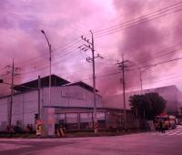 [NSP PHOTO]광양시 태인동 타이어 공장서 화재···소방대응 1단계 발령