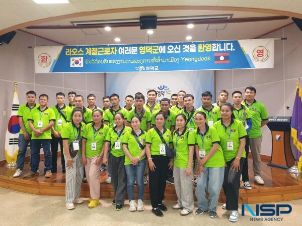 NSP통신-가을 농번기를 앞두고 영덕군 농가의 일손 부족을 해소할 라오스 외국인 계절근로자 28명이 지난 25일 입국 절차를 마치고 현장 투입을 앞두고 있다. (사진 = 영덕군)