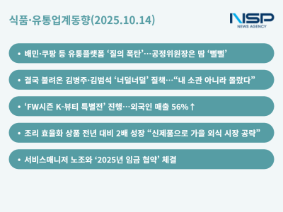 [NSP PHOTO]식품유통업계동향2025 국정감사 홈플배민교촌 등 줄줄이 폭탄신세계는 유커 환영 CJ는 가을 노린다