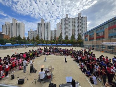 [NSP PHOTO]수원시 숙지중학교 모두가 하나되는 스포츠 축제 개최