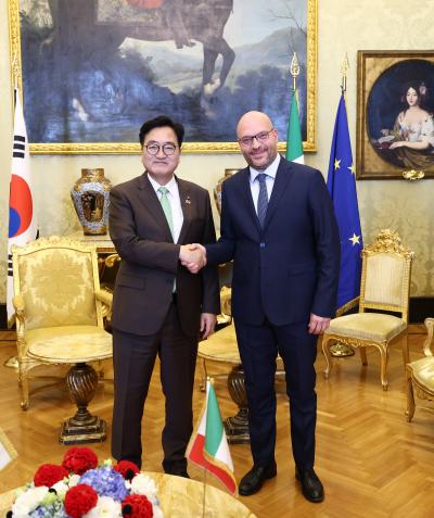 [NSP PHOTO]우원식 국회의장, 이탈리아 로렌초 폰타나 하원의장 면담