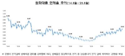 [NSP PHOTO]8월 은행 연체율 0.04%p 상승…신규 연체 1000억원 증가
