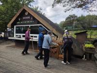 [NSP PHOTO]수원시, 광교산 입구에 폐목재로 만든 지팡이 비치