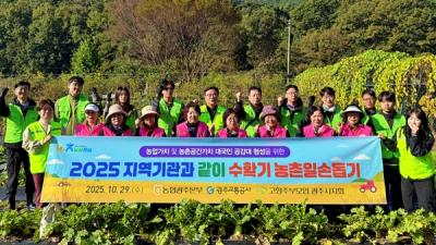 [NSP PHOTO]농협광주본부-광주교통공사 수확철 농촌 일손돕기 구슬땀