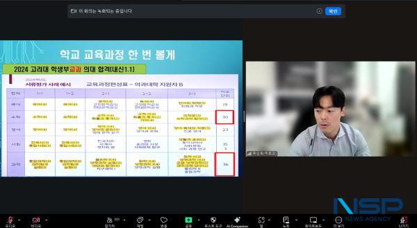 NSP통신-경상북도교육청은 지난 6일 오후 7시부터 도내 일반계 고등학교 300여 명을 대상으로 성공적 학생부종합전형 대비를 위한 교사 역량 강화 연수를 ZOOM을 통해 비대면으로 실시했다고 밝혔다. (사진 = 경상북도교육청)