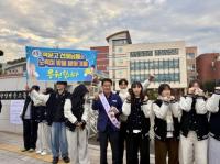 [NSP PHOTO]김태균 전남도의장, 광양 백운고등학교에서 수험생 응원·격려