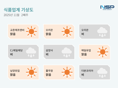 [NSP PHOTO][식품업계기상도]CJ제일제당·삼양사·더본코리아·빙그레 비