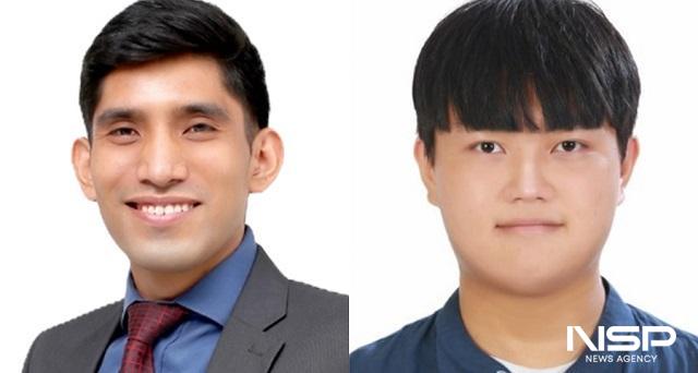 NSP통신-원광대 기계공학부 리고베르토 로페즈 레예스(왼쪽) 씨와 석사 졸업생 유상기 씨. (사진 = 원광대학교)