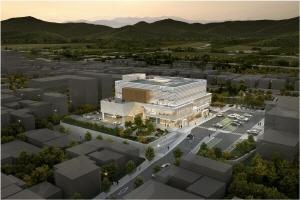 NSP통신-문경시는 지난 14일 문경시청 제2회의실에서 문경시의회 복합청사 실시설계 최종보고회를 열었다. 의회복합청사 조감도 (사진 = 문경시)