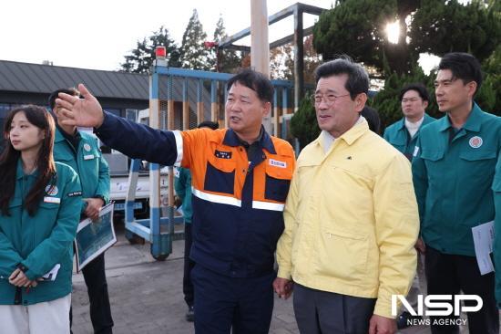 NSP통신-광양제철소 파트너사협회 간담회 건의 현장 방문 (사진 = 광양시청)