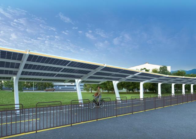 NSP통신-시화방조제 자전거길 디자인 태양광 조감도. (사진 = 시흥시)