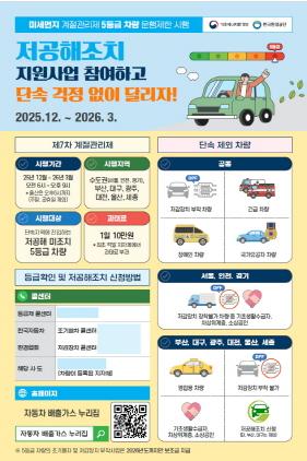 NSP통신-노후경유차 제7차 계절관리제 운행제한 시행 포스터. (이미지 = 광명시)