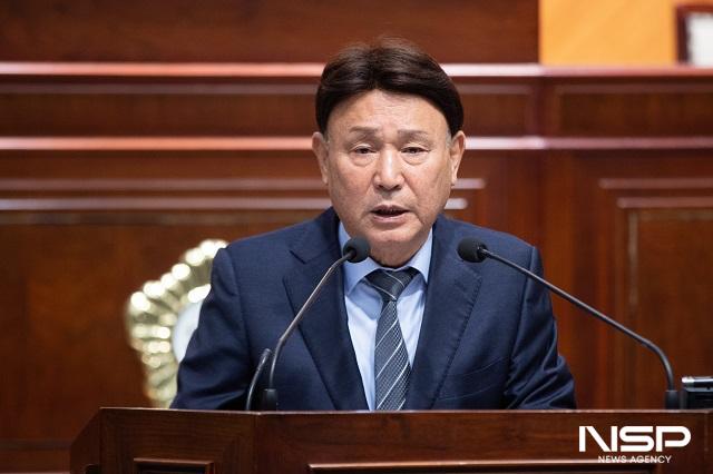 NSP통신-강임준 시장이 26일 제279회 군산시의회 제2차 정례회에서 시정연설을 하고 있다. (사진 = 군산시)