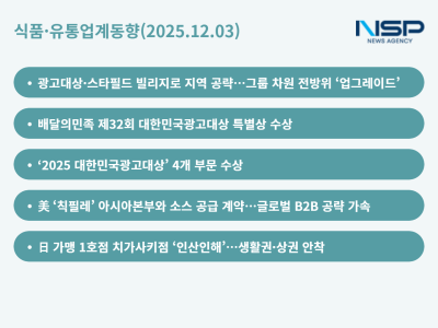 [NSP PHOTO]식품유통업계동향신세계의 스타필드 강화와 배민롯데칠성의 광고대상동원맘터 K푸드로 아시아서도 순풍
