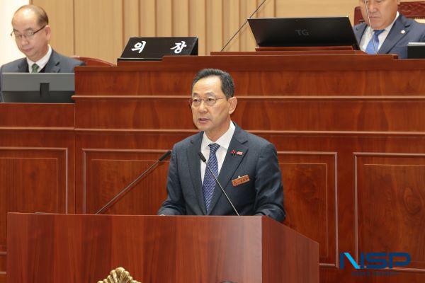 NSP통신-명현관 해남군수 군의회 시정연설 (사진 = 해남군)