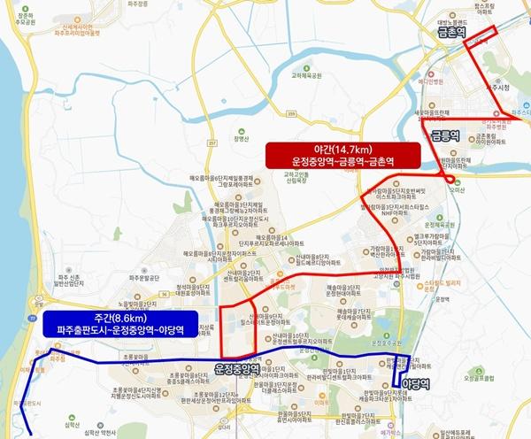 NSP통신-시범운행지구 지형도 (사진 = 파주시)