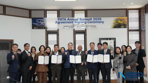 NSP통신-경상북도는 9일 경상북도문화관광공사에서 아시아태평양관광협회, 경주시, 포항시, 경상북도문화관광공사와 함께 2026년 PATA 연차총회의 성공적 개최를 위한 업무협약을 체결했다. (사진 = 경상북도)