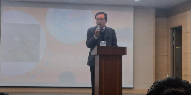 NSP통신-목포항발전포럼 박홍률고문 격려사 (사진 = 윤시현 기자)