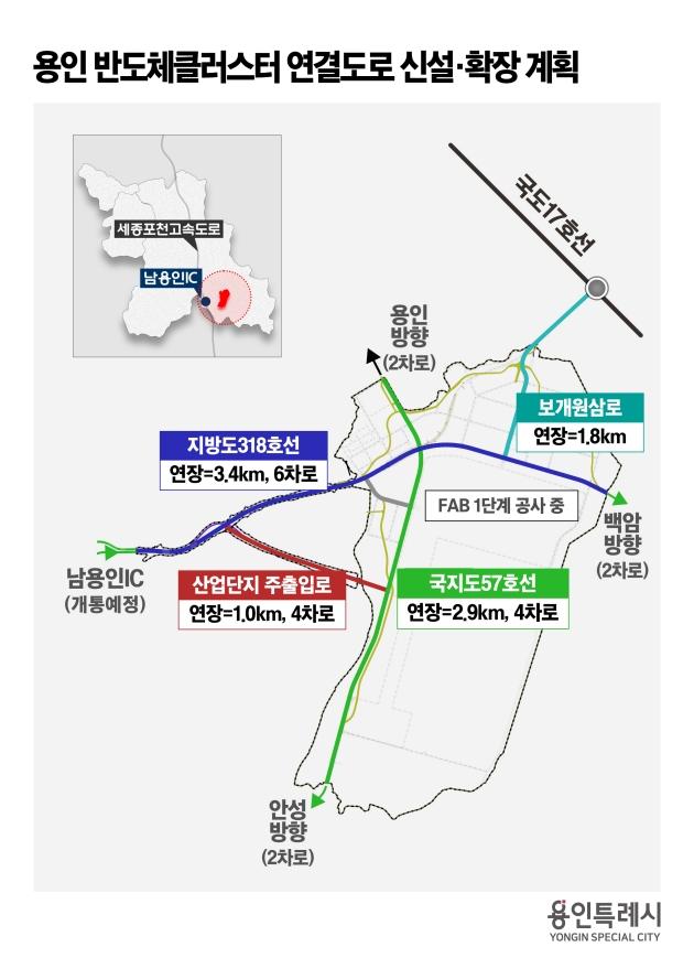 NSP통신-용인 반도체클러스터 연결 도로 신설확장 계획. (사진 = 용인특례시)
