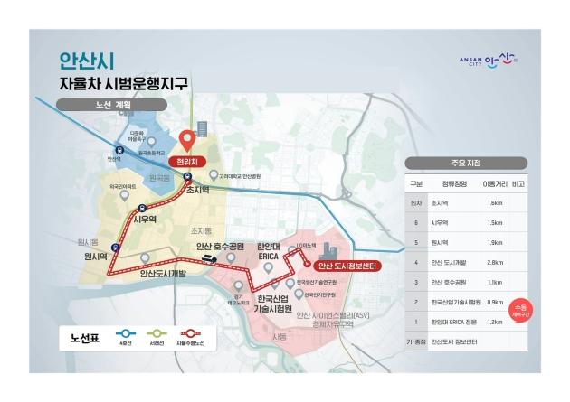NSP통신-안산시 자율주행자동차 시범 운행계획 노선도(안). (이미지 = 안산시)