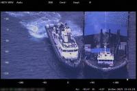 [NSP PHOTO]여수해경-무안항공대 합동 대응 해양오염 선박 적발