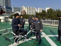 [NSP PHOTO]포항해양경찰서, 1500톤급 경비함정에 수소 드론 2기 배치