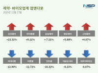 [NSP PHOTO][업앤다운]제약주 하락…신신제약↑· 아이티켐↓