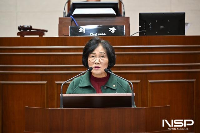 NSP통신-이순덕 완주군의회 의원이 16일 열린 제297회 제2차 정례회 제3차 본회의에서 5분 자유발언을 하고 있다. (사진 = 완주군의회)