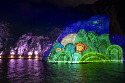 [NSP PHOTO]울릉군, 도동항 미디어파사드 운영 시작