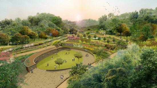 NSP통신-성황·중마 도시생태축 복원사업 광장 조감도 (이미지 = 광양시청)