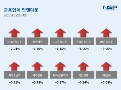 [NSP PHOTO]업앤다운은행주 상승신한지주JB금융
