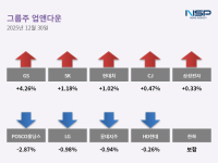 [NSP PHOTO][업앤다운]그룹주 하락…HD현대·롯데지주↓