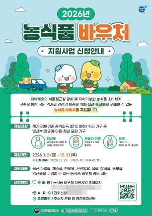 NSP통신-2026년 농식품 바우처 지원사업 포스터. (이미지 = 시흥시)