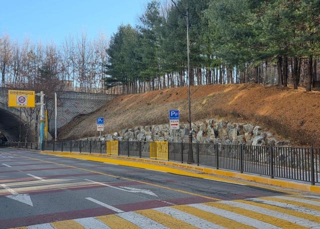 NSP통신-용인특례시 기흥구 보라동 딸기어린이집 인근 어린이 승하차구역 설치사업 준공 완료 모습. (사진 = 경기도의회)