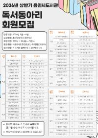 [NSP PHOTO]용인특례시, 상반기 독서동아리 회원 409명 모집