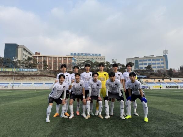 [NSP PHOTO]대구과학대 축구부, 제22회 1·2학년 대학축구대회서 창단 후 첫 승 거둬
