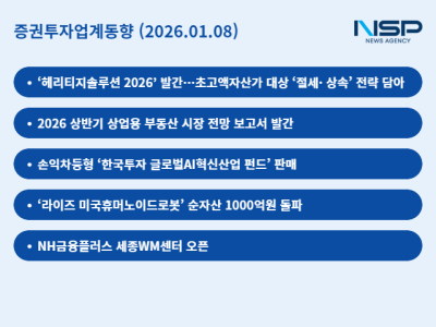 [NSP PHOTO][증권투자업계동향]증권업계, 2026년 자산관리·부동산 전략 제시…공모펀드 다양화 및 WM 강화도 이어져