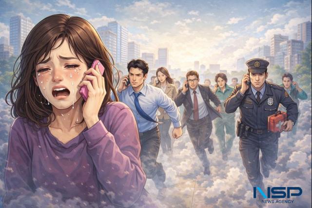 NSP통신-절망에 빠진 여성을 돕기 위해 전화를 받고 달려가는 자살예방 핫라인 상상 이미지. (이미지 = 조현철 기자)