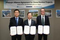 [NSP PHOTO]한국전력기술·T&T·한미글로벌,  해외 원전 사업을 위한 전략적 제휴 체결