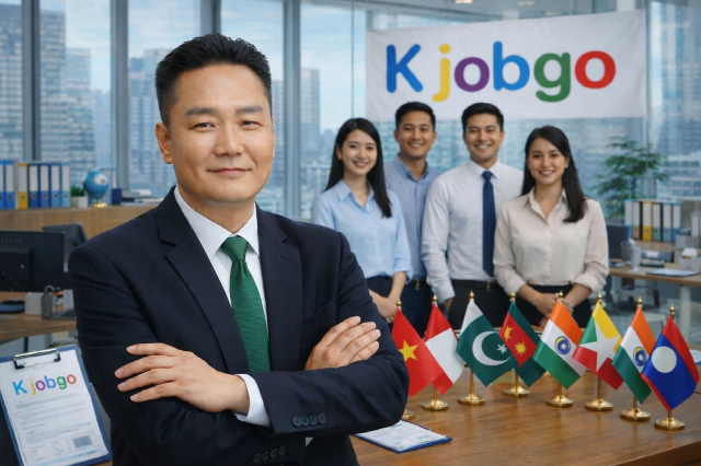 NSP통신-이준희 한국경영지원사업단 대표(왼쪽)가 직원들과 기념 촬영한 모습. (사진 = 한국경영지원사업단)