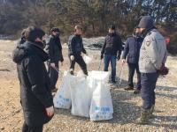 [NSP PHOTO]화성시, 국화도 해양오염 민·관 합동 방제 실시