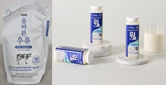 NSP통신-(왼쪽부터)이전 세균수 검출 이슈가 터졌던 비락의 제품과 hy의 윌 당밸런스 제품 이미지 (사진 = 식약처 및 hy)