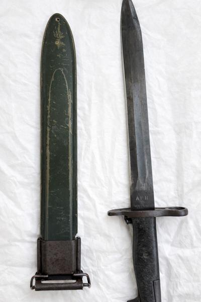 NSP통신-한국전쟁시 사용된 미군 M1 대검 모습. (사진 = 오산시)