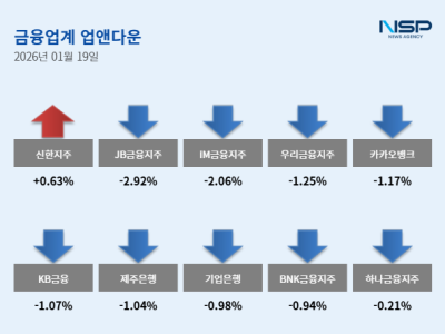 [NSP PHOTO]업앤다운은행주 하락신한지주우리금융