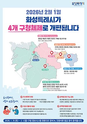 NSP통신-화성시 구청 체제 전환 안내문. (이미지 = 화성시)