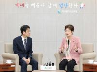 [NSP PHOTO]강은희 대구교육감, 대구시장 권한대행과 행정통합 교육자치 논의